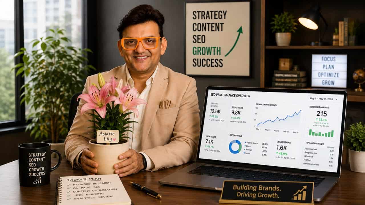 Asiatic lily illustrating digital marketing growth