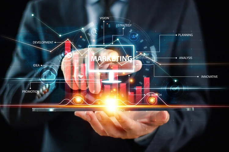marketing platform guide cover with business visuals